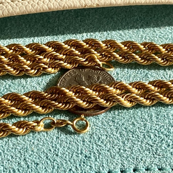 18K Italian Gold Rope Chain - Picture 3 of 5